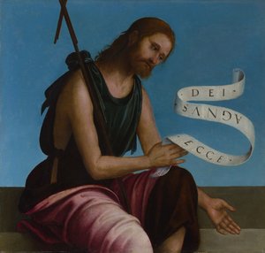 Johannes der Täufer Hochaltar, Oratorium von S. Pietro in Vincoli, 1505 von Lorenzo Costa
