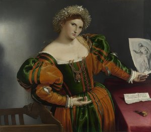 Frauenbildnis (Lucretia) von Lorenzo Lotto