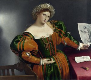 Porträt einer Venezianerin als Lucrezia von Lorenzo Lotto
