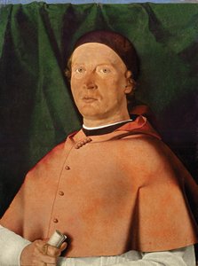 Porträt von Bischof Bernardino de Rossi, ca. 1505