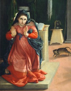 Die Verkündigung von Recanati, um 1532, von Lorenzo Lotto von Lorenzo Lotto