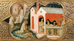 Altarbild der Krönung der Jungfrau Maria (Detail) von Lorenzo Monaco