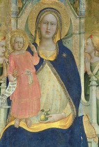 Madonna und Kind auf dem Thron mit Heiligen (Detail)