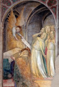 Erzengel Gabriel kündigt Zacharias die Geburt von Johannes dem Täufer an (Detail)