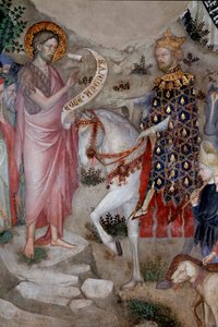 Predigt des Heiligen Johannes des Täufers (Detail) von Lorenzo Salimbeni