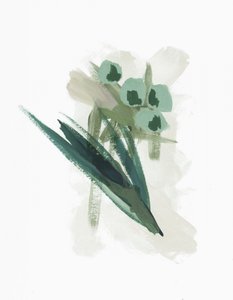 Abstrakte grüne Blumen