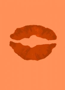 Leidenschaftliche orange Lippen