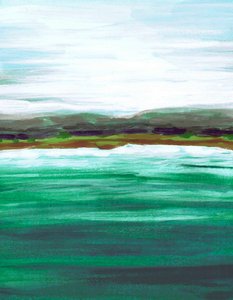 Ruhige Grüne Meereslandschaft von Lori Ann Folz