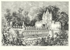 Tor von Angkor, Kambodscha (Gravur) von Louis (after) Delaporte