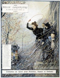 Februar: Der Karneval von „Mardi Gras“ - Geschäftskalender „La Belle Jardinière“ von Louis Anet Sabatier