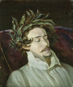 Der Maler Erwin Speckler auf seinem Sterbebett von Louis Asher