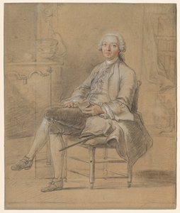 Sitzender Mann mit Schnupftabakdose, um 1750-1760 von Louis Aubert