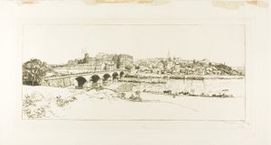 Angers: Panoramablick von Louis Auguste Lepère