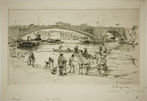 Am Pont Sully von Louis Auguste Lepère