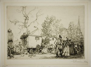 Auf der Messe von Saint-Jean-de-Monts von Louis Auguste Lepère