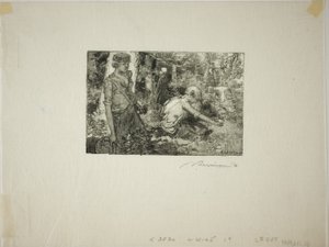 Maiglöckchen sammeln von Louis Auguste Lepère