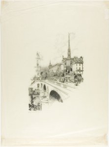 Die Pont Saint-Michel von Louis Auguste Lepère