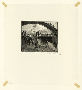 Schleuse des Canal Saint-Martin, Platte sechs aus Le Long de la Seine et des Boulevards
