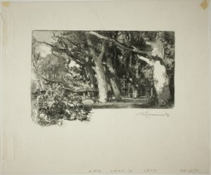 Mittag, unter den Bäumen von Louis Auguste Lepère