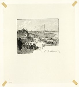 Die Morgendämmerung, Platte vierzehn aus Le Long de la Seine et des Boulevards von Louis Auguste Lepère