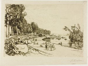 Der Weg nach Billancourt von Louis Auguste Lepère