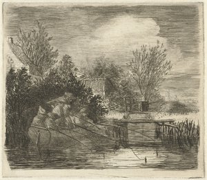 Angler an einem Fluss von Louis Bernard Coclers