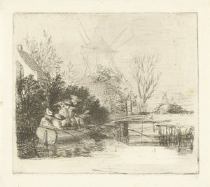Angler bei einem Fluss