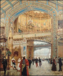Die Galerie der Maschinen der Weltausstellung in Paris 1889, 1890 von Louis Beroud
