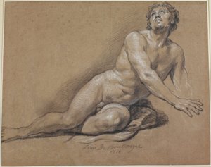Liegender männlicher Akt von Louis Boullongne the younger