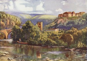 Am Fluss Tajo, Toledo von Louis Burleigh Bruhl