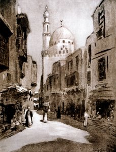 Alte Straße im Sonnenlicht, Kairo, Ägypten, 1928 von Louis Cabanes