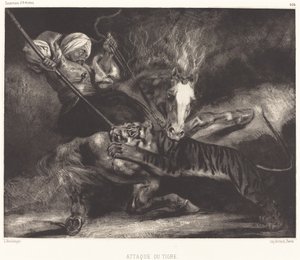 Angriff des Tigers von Louis Candide Boulanger