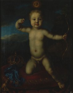 Porträt von Zarewitsch Peter Petrowitsch von Russland 1715-1719 als Amor