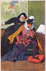 Catherine de Medici und ihr Sohn Karl IX. von Louis Charles Bombled