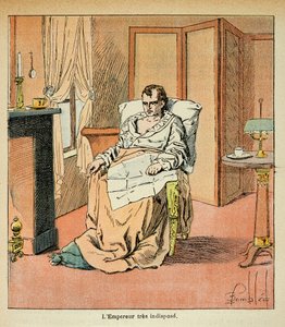 Illustration von Louis Bombled (1862-1927) aus dem Buch „Das Memorial von St. Helena“ von Graf Emmanuel de Las Cases (1766-1842): Der kranke Kaiser Napoleon in St. Helena von Louis Charles Bombled