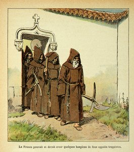 Illustration von Louis Bombled (1862-1927) aus dem Buch „Das Memorial von Saint Helena“ von Graf Emmanuel de Las Cases (1766-1842): Trappisten, Privatbesitz
