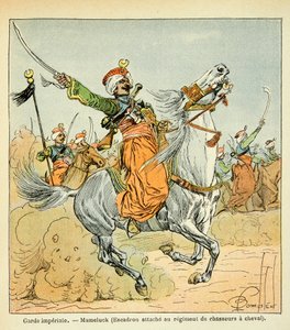 Illustration von Louis Bombled aus dem Buch „Das Memorial von Saint Helene“ von Graf Emmanuel de Las Cases: Mamluk der kaiserlichen Garde von Louis Charles Bombled