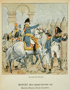 Illustration von Louis Bombled aus dem Buch „Das Memorial von Saint Helene“ von Graf Emmanuel de Las Cases: Marschall Bon Adrien Jeannot de Moncey, Herzog von Conegliano, Private Sammlung