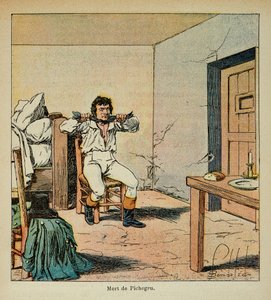 Illustration aus dem Buch „The Memorial of Saint Helene“ von Graf Emmanuel de Las Cases: Tod von Jean Charles Pichegru in seinem Gefängnis im Jahr 1804