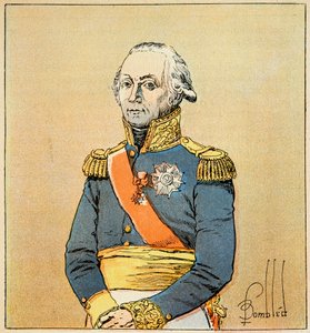 Illustration von Louis Bombled aus dem Buch „Das Memorial von Saint Helene“ von Graf Emmanuel de Las Cases: Porträt des Marschalls Francois Christophe Kellermann, Herzog von Valmy von Louis Charles Bombled