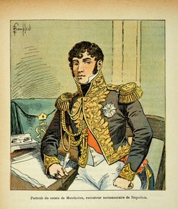 Illustration von Louis Bombled aus dem Buch „Das Memorial von Saint Helene“ von Graf Emmanuel de Las Cases: Porträt von Graf Charles Tristan von Montholon, Vollstrecker von Kaiser Napoleon