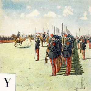 Buchstabe Y: Schüler der Militärschule von Saint Cyr (Saint-Cyr), „Ich werde Soldat sein“ - Militäralphabet