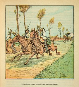 Die Armee der Loire: Preußische Kürassiere von Freischärlern verfolgt, Oktober 1870