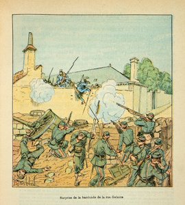 Die Armee der Loire von Eugene Sergent, genannt Grenest, illustriert von Louis Bombled (1862-1927) (Deutsch-Französischer Krieg; Feldzug von 1870-1871): Schlacht von Châteaudun am 18. Oktober
