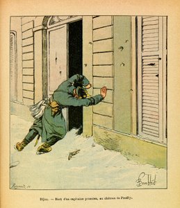 Die östliche Armee: Tod eines preußischen Hauptmanns im Schloss von Pouilly von Louis Charles Bombled