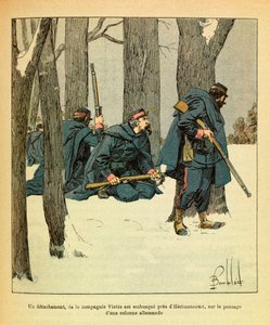 Die östliche Armee: Januar 1871, ein Detachement der Viette-Kompanie geriet in einen Hinterhalt bei Herimoncourt, beim Durchgang einer deutschen Kolonne