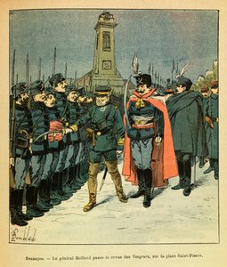 Die Armee des Ostens von Eugene Sergeant, bekannt als Grenest, illustriert von Louis Bombled (Deutsch-Französischer Krieg; Feldzug von 1870-1871): In Besancon überprüft General Rolland die von Malicki beauftragte „Avengers“-Kompanie