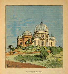Der Krieg in Madagaskar - Anekdotische Geschichte der französischen Expeditionen von 1885-1895 von Henri Galli, genannt Galllichet (1854-1922), illustriert von Louis Bombled (1862-1927): Das Observatorium von Tananarive im Jahr 1895, Privatsammlung