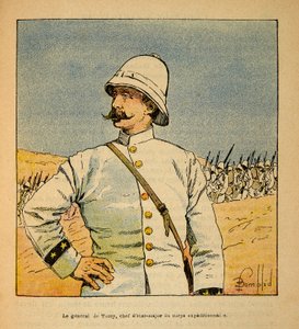 Der Krieg in Madagaskar - Anekdotische Geschichte der französischen Expeditionen von 1885-1895: Porträt von General De Torcy (1844-1918), Stabschef der Expeditionsstreitkräfte in Madagaskar