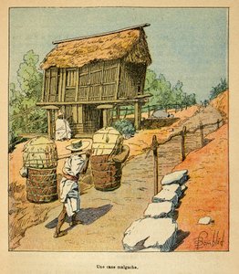 Der Krieg in Madagaskar - Anekdotische Geschichte der französischen Expeditionen von 1885-1895 von Henri Galli dit Galllichet (1854-1922), illustriert von Louis Bombled (1862-1927): Ein madagassischer Fall im 19. Jahrhundert, Privatbesitz von Louis Charles Bombled